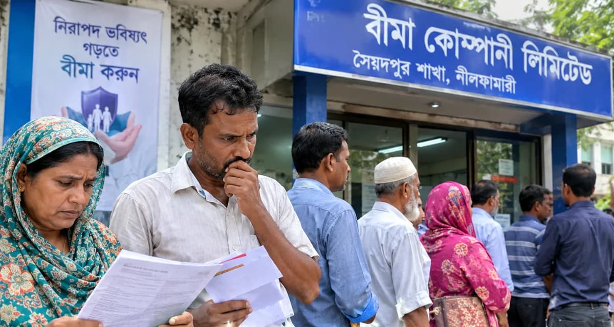 সৈয়দপুরে বীমার টাকা পেতে গ্রাহকদের ভোগান্তি